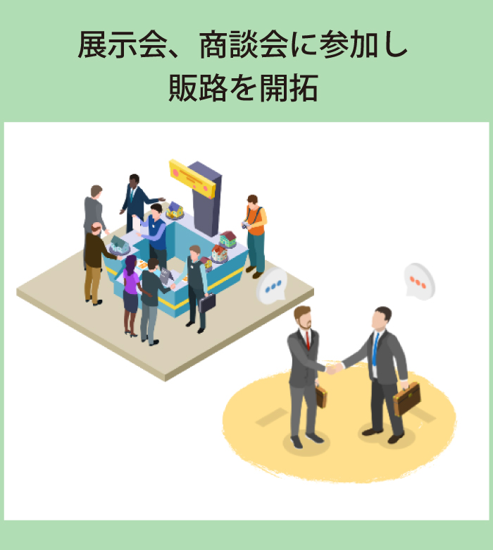 展示会、商談会に参加し販路を開拓