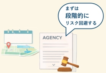 まずは段階的にリスク回避する