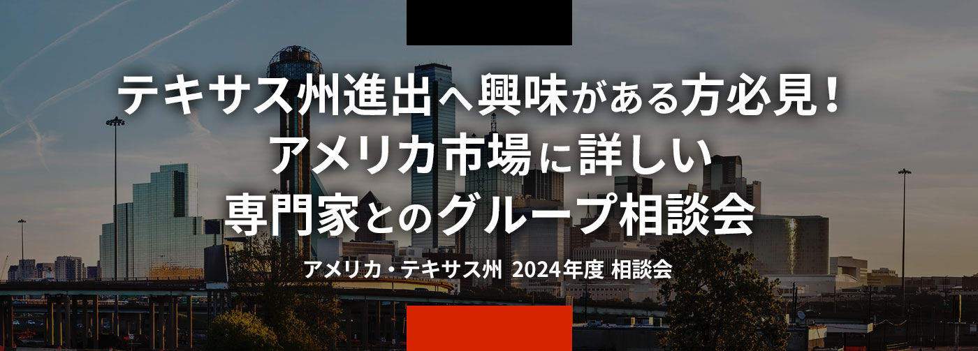 テキサス州進出へ興味がある方必見！アメリカ市場に詳しい専門家とのグループ相談会