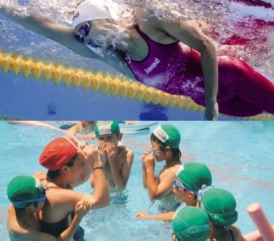 水着、水泳帽子、ゴーグル、バッグなど、赤ちゃんからお年寄りまでの水泳用品が多くの人々に親しまれている。
