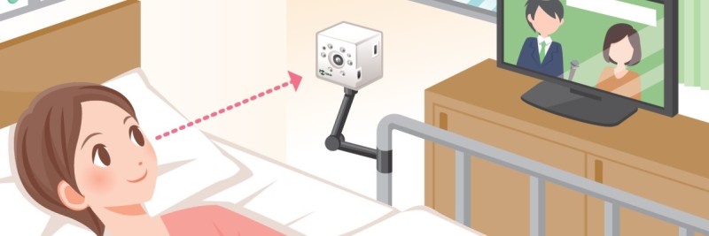 「アイスイッチ」は視線やまぶたの動きだけで、さまざまな機器を操作することができる。