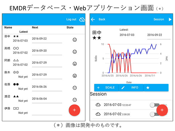 EMDRデータベース・Webアプリケーション画面