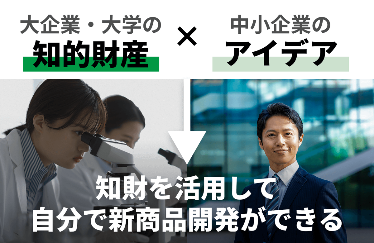 大企業・大学の知的財産×中小企業のアイデア