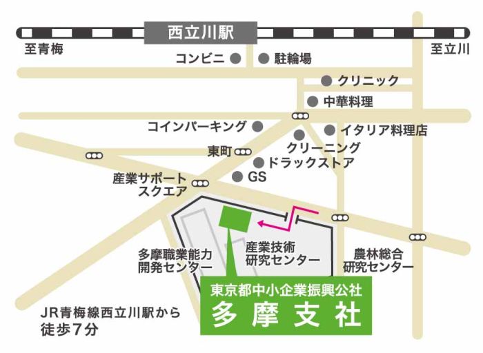多摩支社【西立川】地図