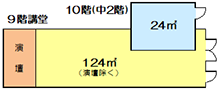 講堂（9F） 平面図