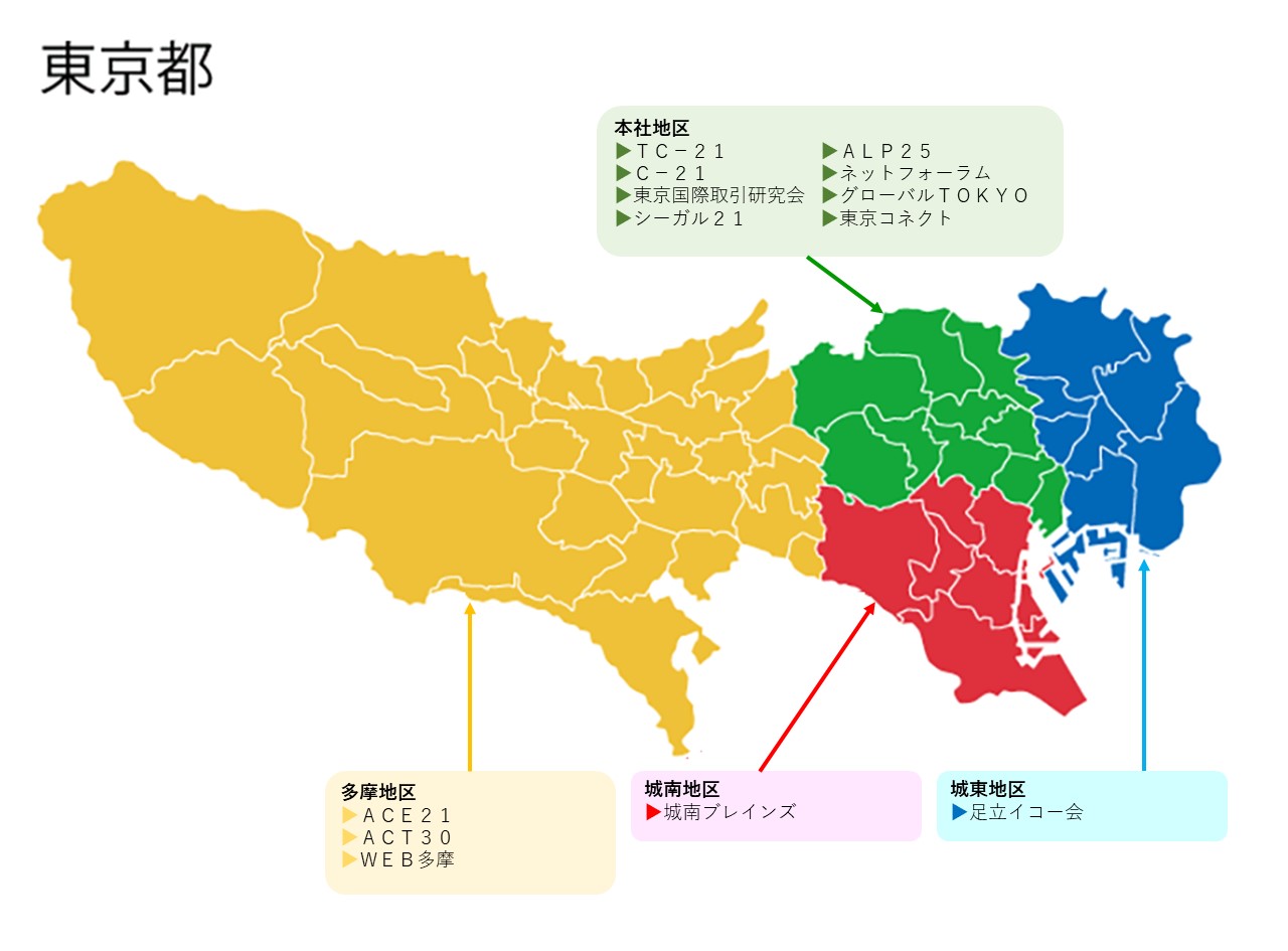 各地区の分布図