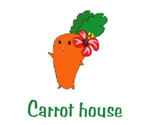 株式会社マスピッグが経営するクレープ店(Carrot house)のキャラクター、ロゴ