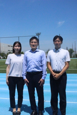 福士社長と人事・企画部 髙橋 氏、中村 氏