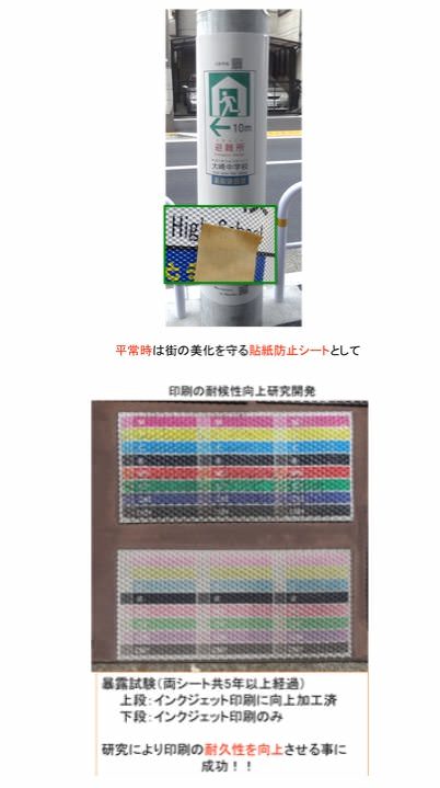 落ち着いて避難誘導「防災シート」